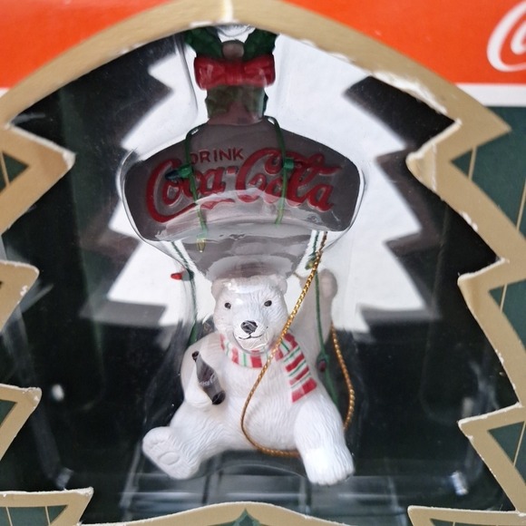 Coca‎ Cola Polar Bear Cub Collection Ornament- New In Box Vintage - Picture 3 of 7